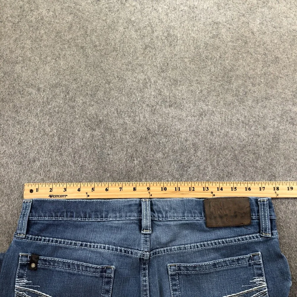 Cody James Jeans Mens 34x32 Blue Light Wash Relaxed Straight Stretch Denim